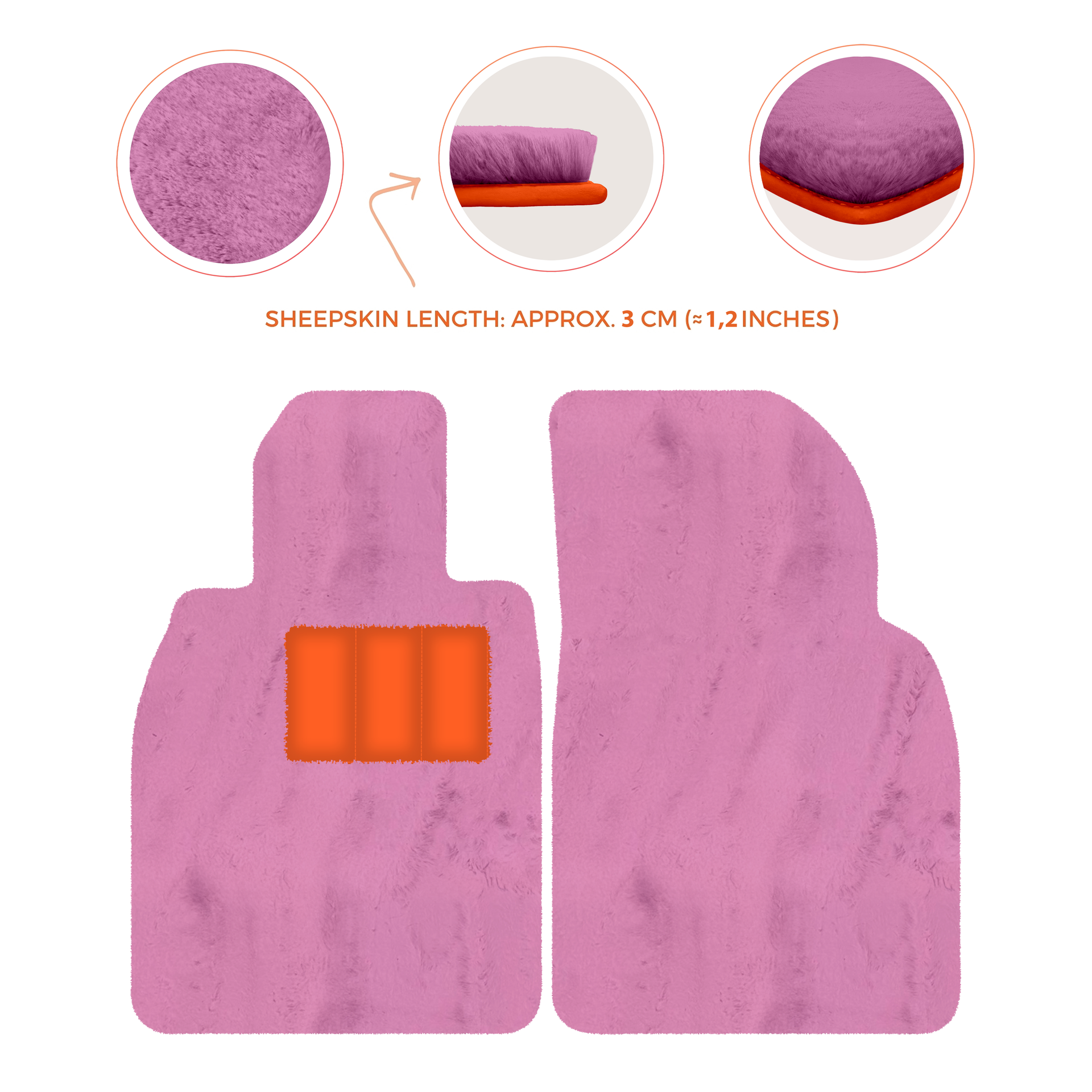 Premium Sheepskin Floor Mats for Porsche Cayenne (2018-2023)