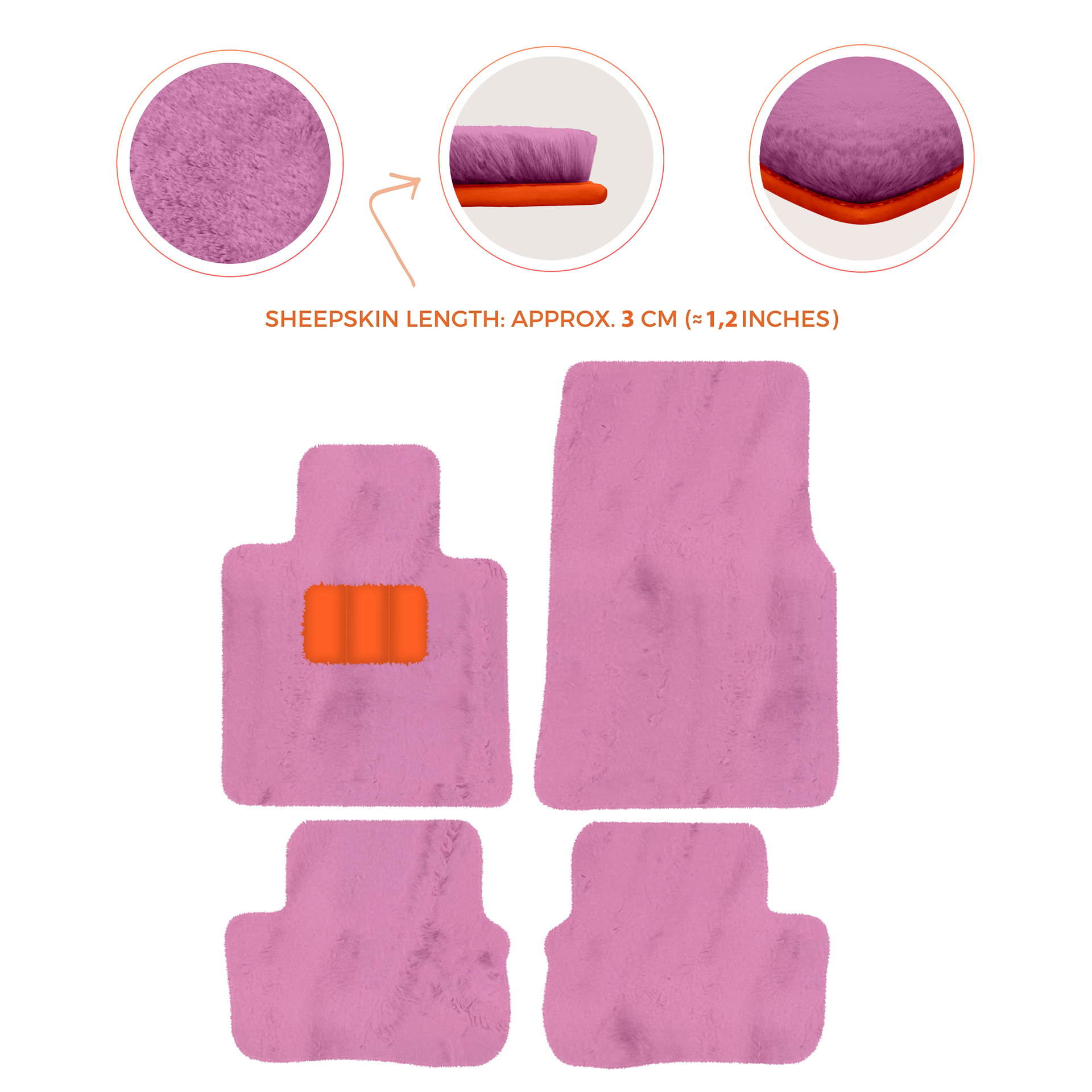 Premium Sheepskin Floor Mats for Rolls-Royce Shadow (1965-1977)