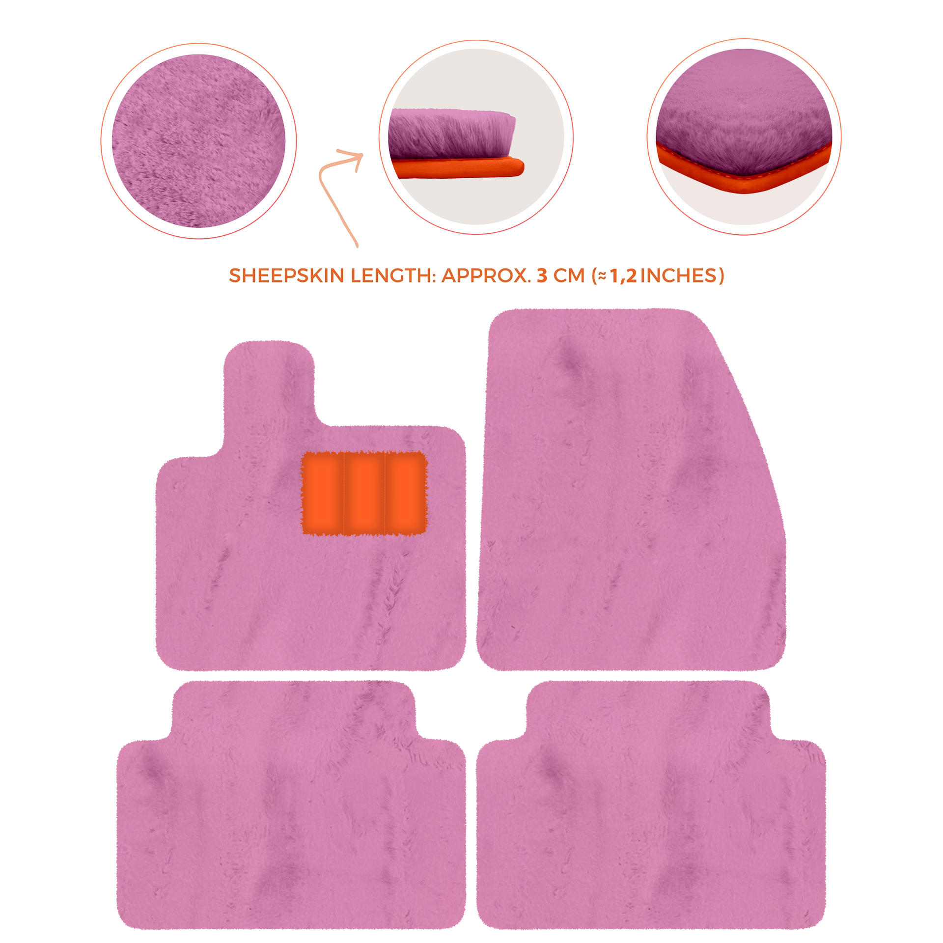 Premium Sheepskin Floor Mats for Range Rover Evoque (2016-2024)