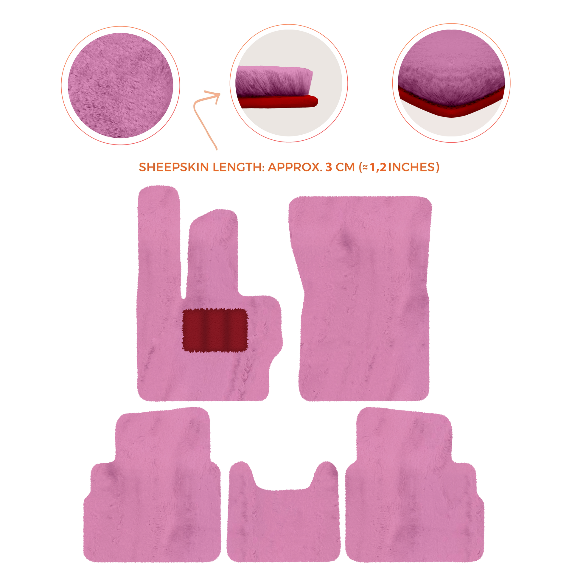 Premium Sheepskin Floor Mats for Mercedes-Benz G-Class W463 2008-2018