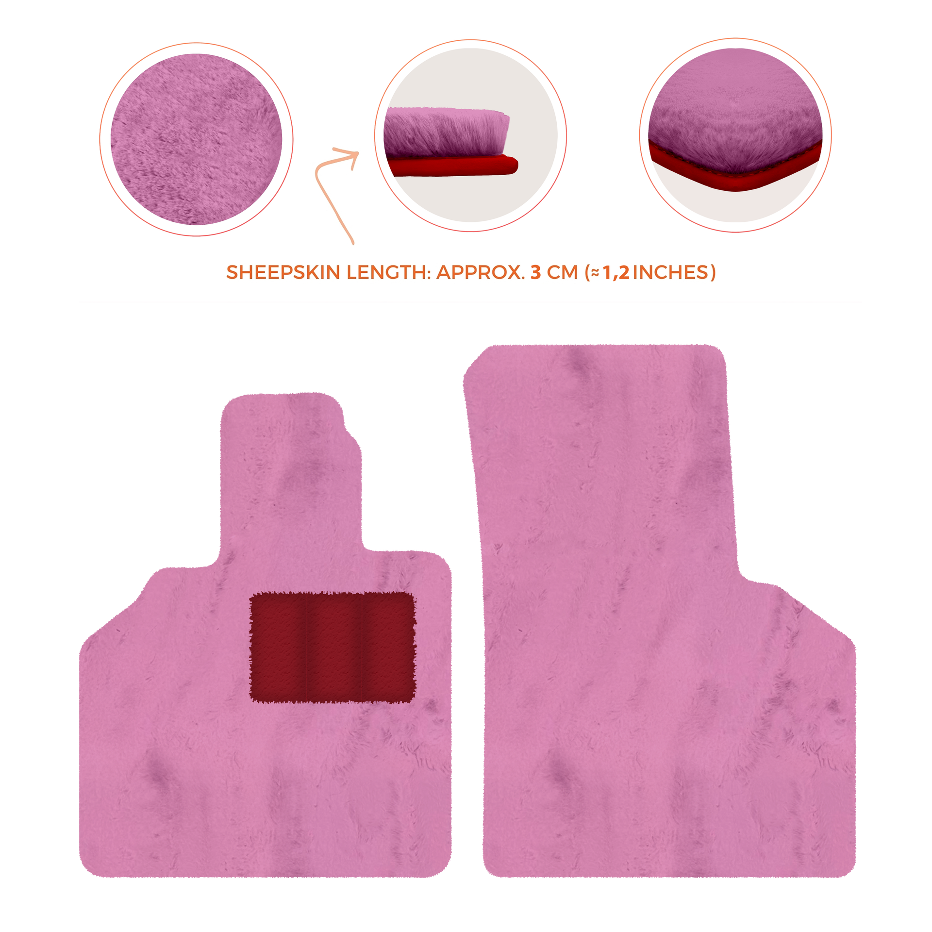 Premium Sheepskin Floor Mats for Lamborghini Aventador (2012-2022)