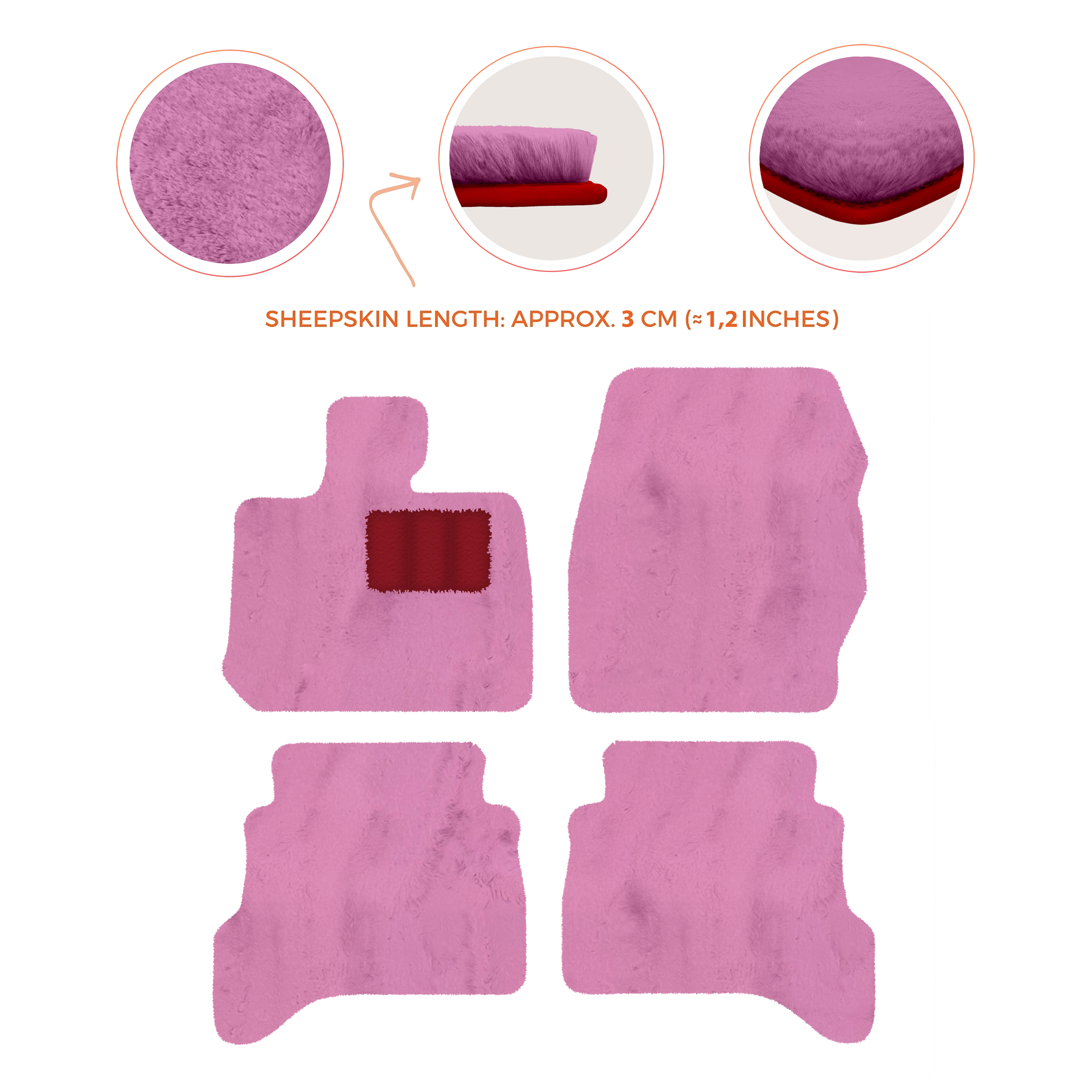 Premium Sheepskin Floor Mats for Land Rover Defender 90 (2007-2020)