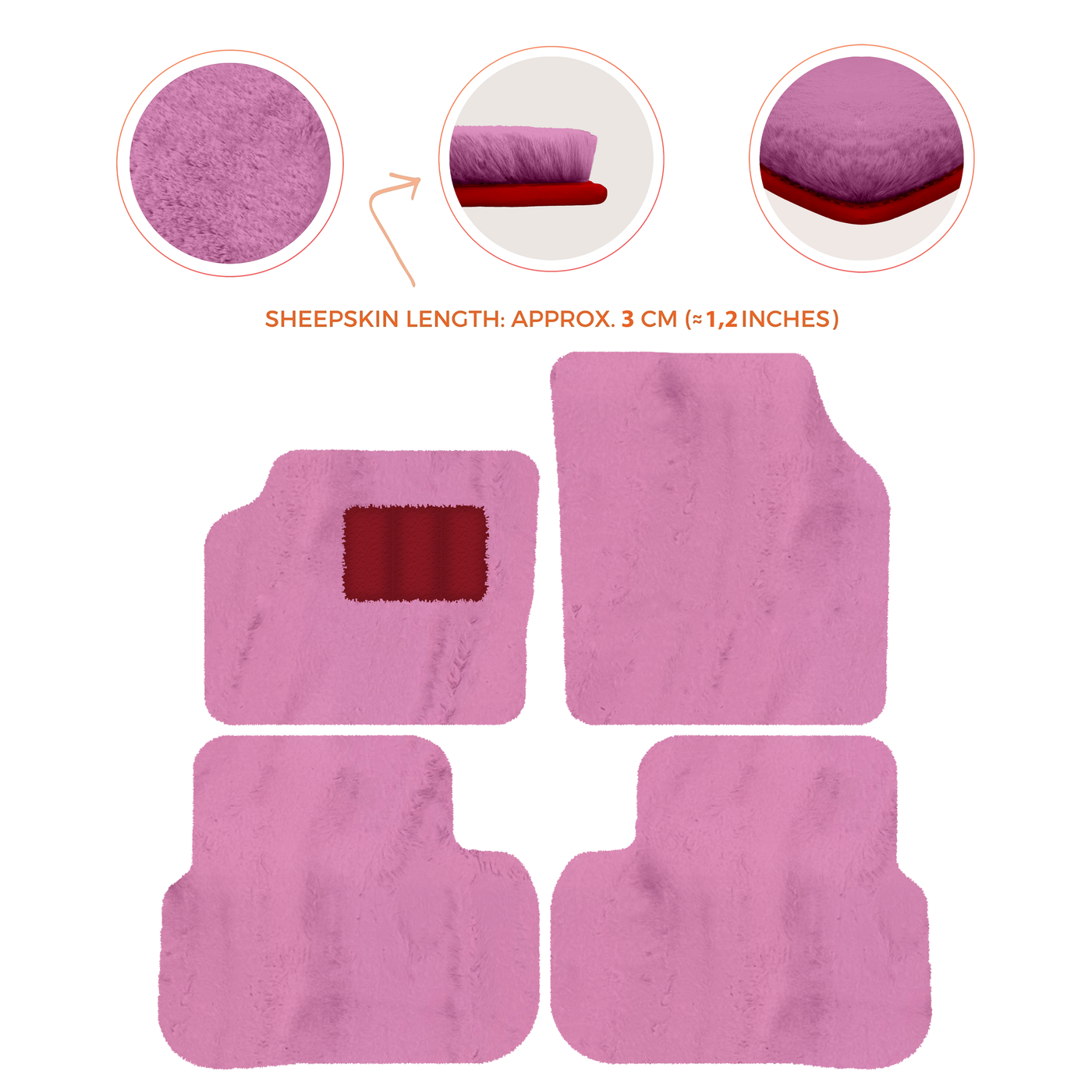 Luxury Sheepskin Floor Mats for Aston Martin V8 Coupe (1996-2000)
