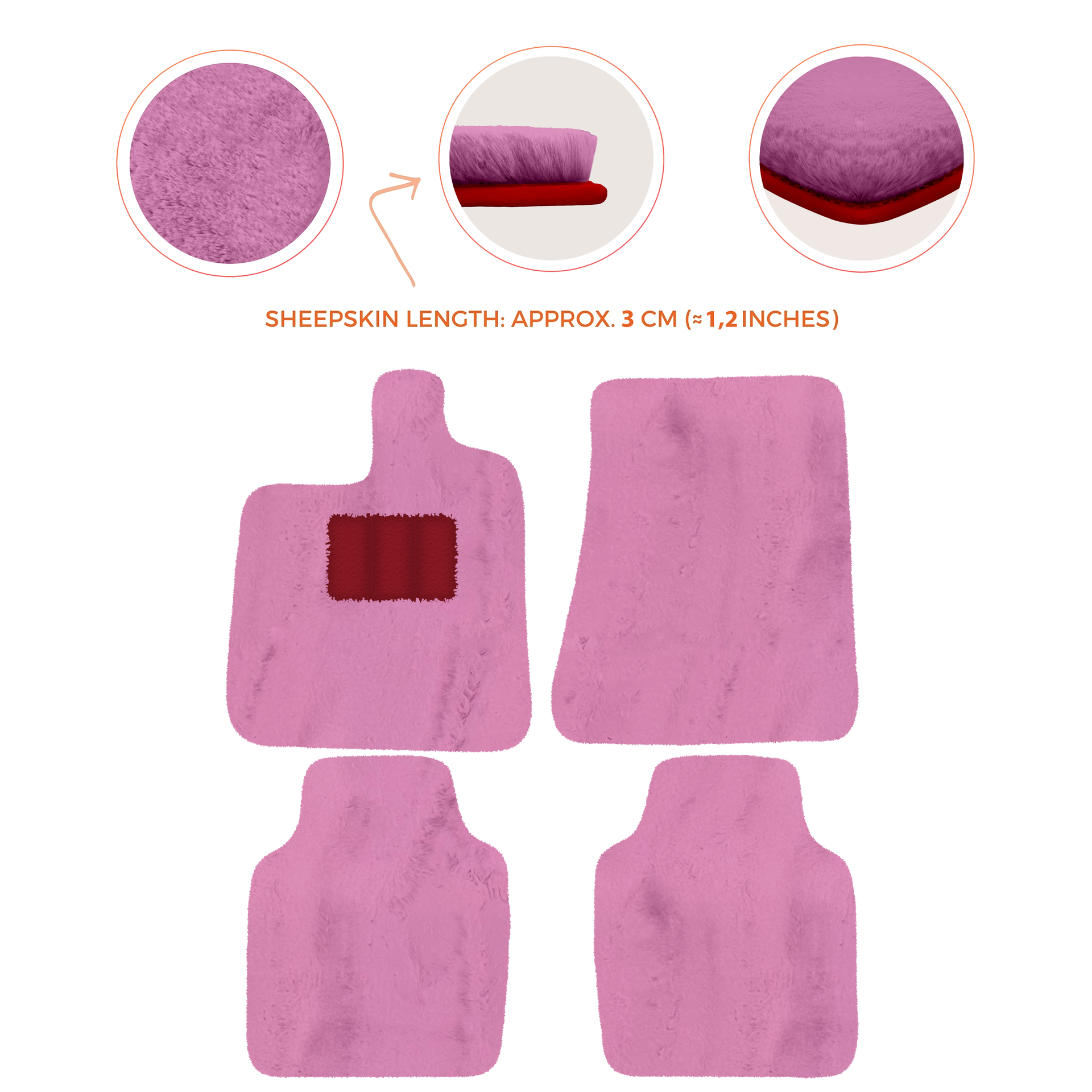 Premium Luxury Sheepskin Floor Mats for Ferrari Roma (2021-2024)