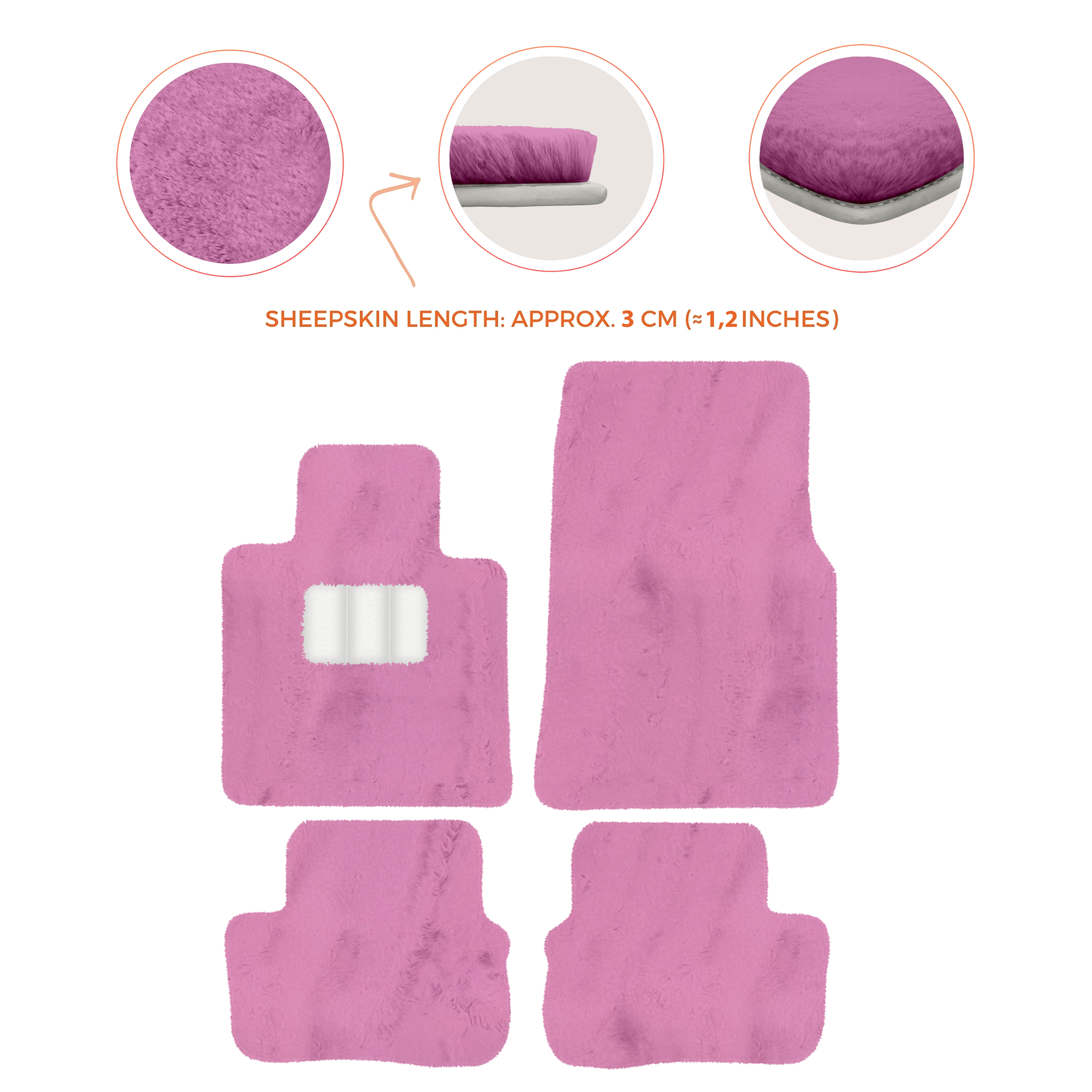 Premium Sheepskin Floor Mats for Rolls-Royce Shadow (1965-1977)