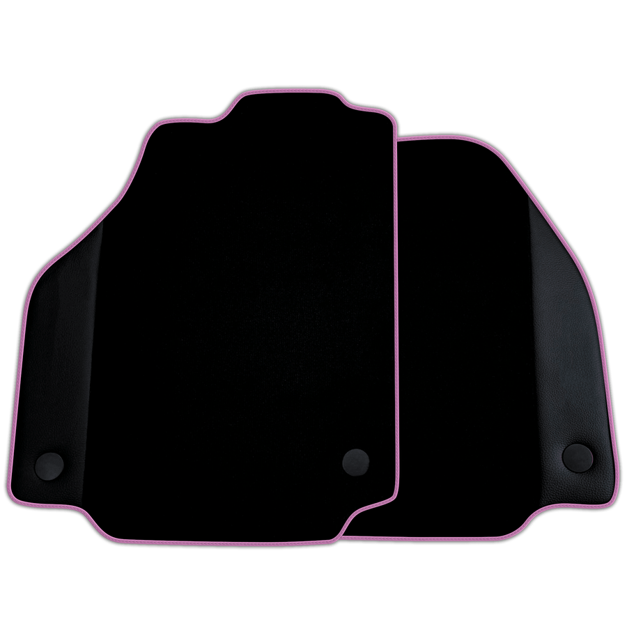 Custom Black Floor Mats for Ferrari F8 Spider (2019-2023) with Leather