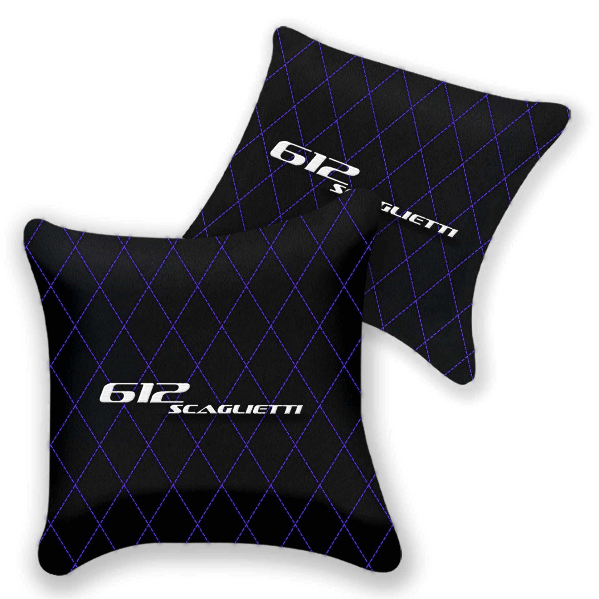 Customizable Black Leather Pillows for Ferrari 599 Coupe 2006-2012