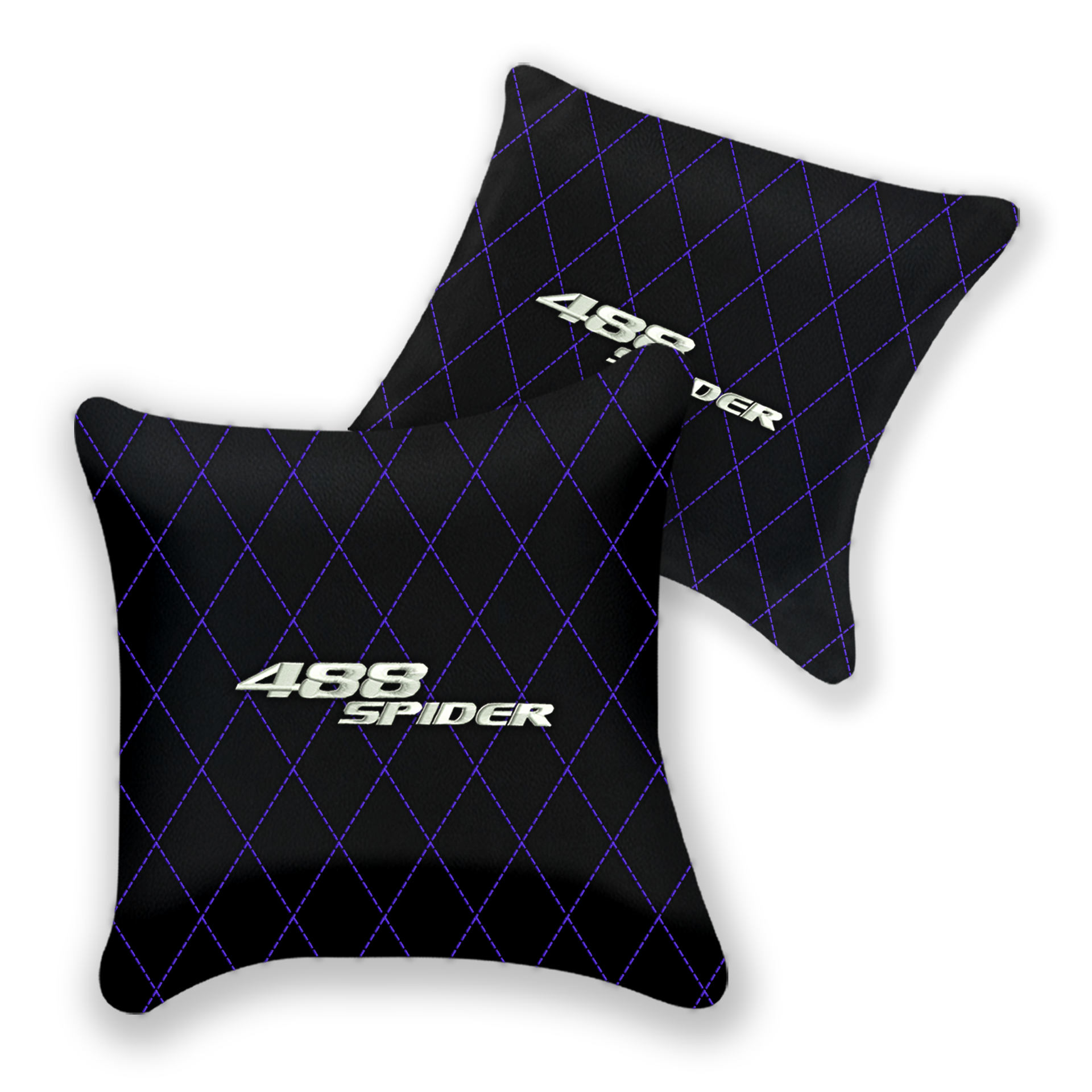 Custom Black Leather Pillows for Ferrari 488 Pista Spider 2019-2021