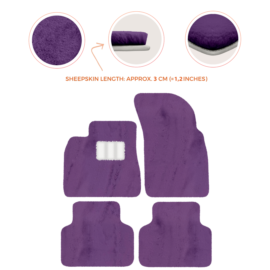 Premium Luxury Sheepskin Floor Mats for Bentley Bentayga 2015-2023