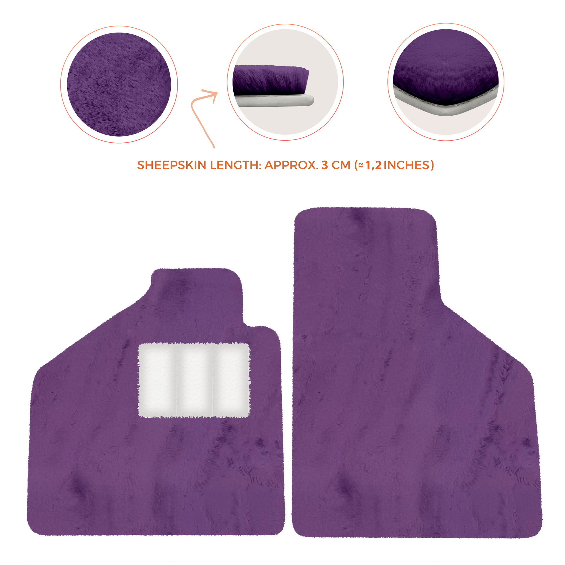 Premium Sheepskin Floor Mats for Lamborghini Aventador (2012-2022)