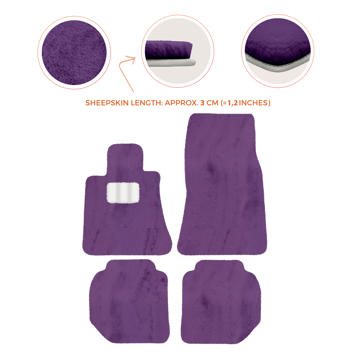 Premium Sheepskin Floor Mats for Bentley Continental GTC (2011-2018)