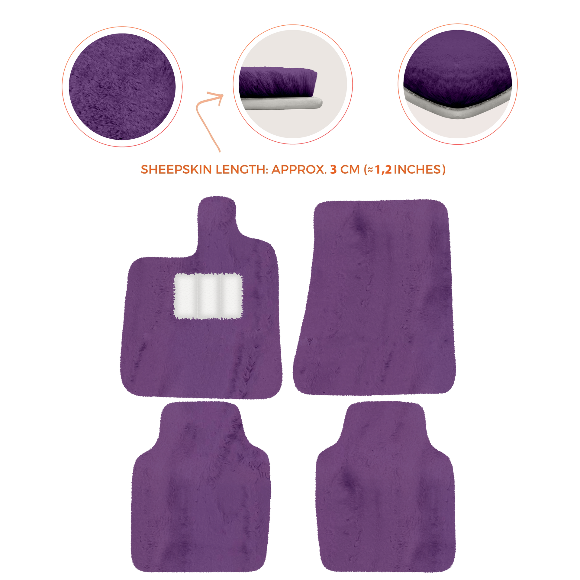 Premium Luxury Sheepskin Floor Mats for Ferrari Roma (2021-2024)