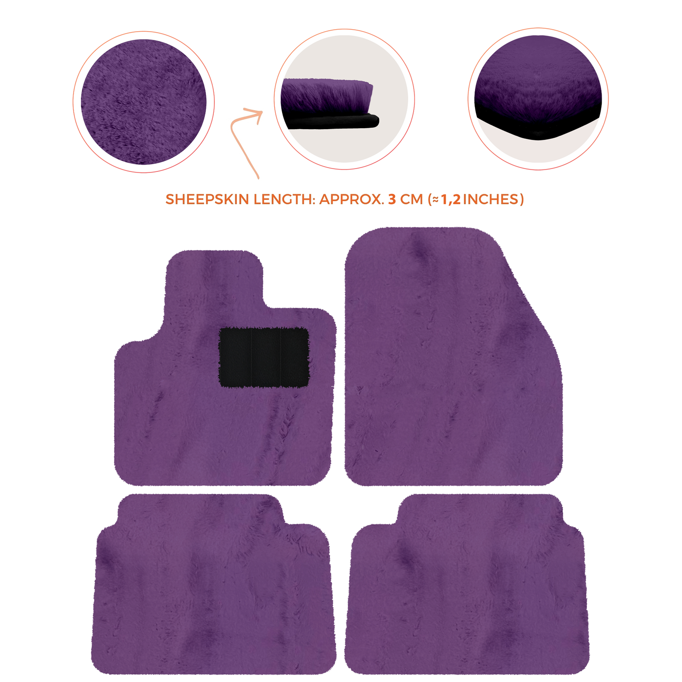 Luxury Sheepskin Floor Mats for Land Rover Discovery Sport (2015-2019)