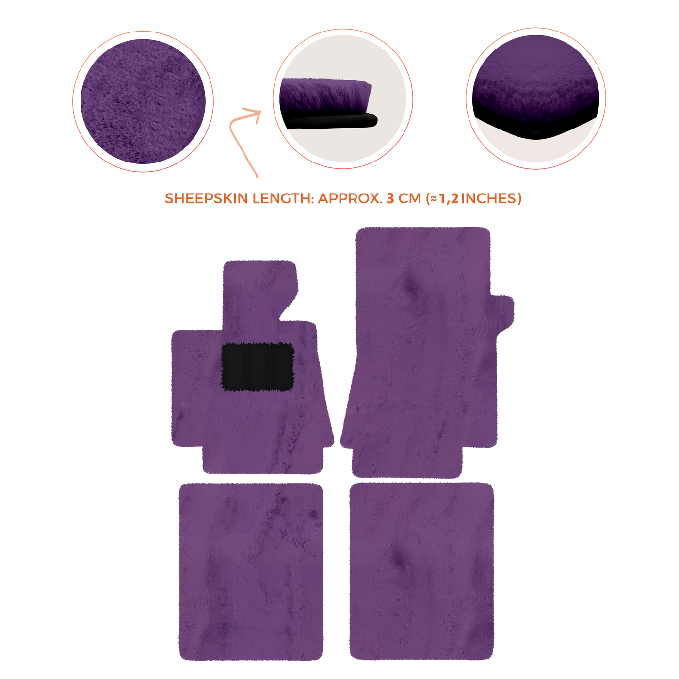 Luxurious Premium Sheepskin Floor Mats for Bentley Arnage (1998-2009)