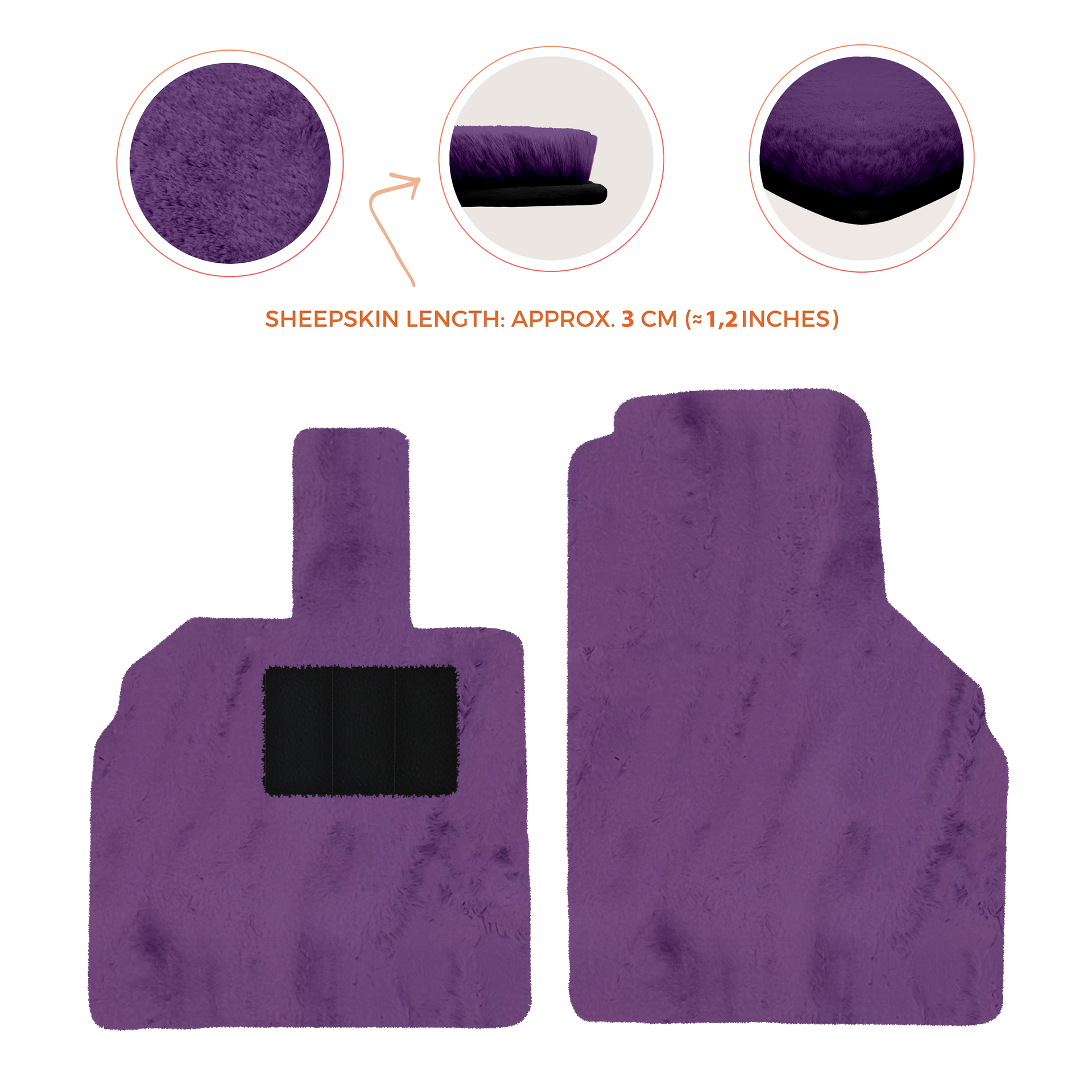 Luxury Sheepskin Floor Mats for Lamborghini Urus (2018-2026)