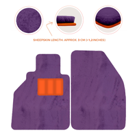 Sheepskin Floor Mats for Porsche 986 Boxster (1996-2004) - Sheepskin Length, Various Color Options