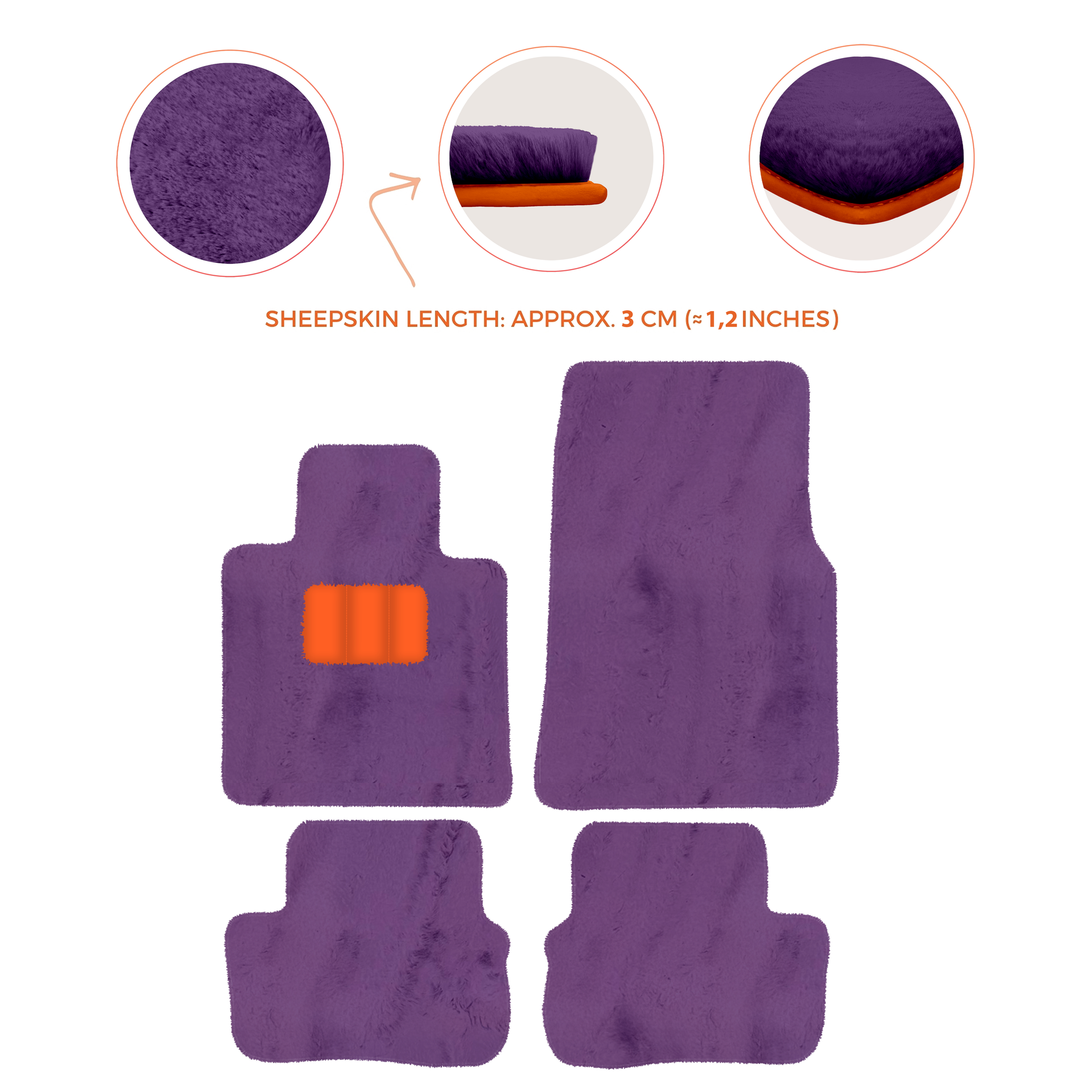 Premium Sheepskin Floor Mats for Rolls-Royce Shadow (1965-1977)