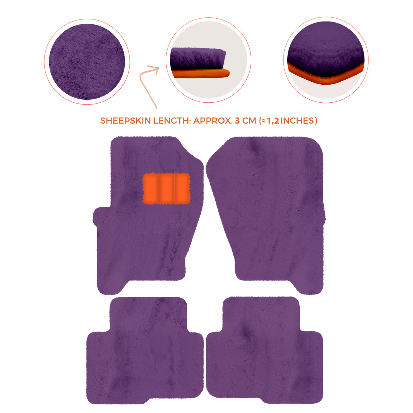 Premium Sheepskin Floor Mats for Land Rover Freelander (2007-2012)
