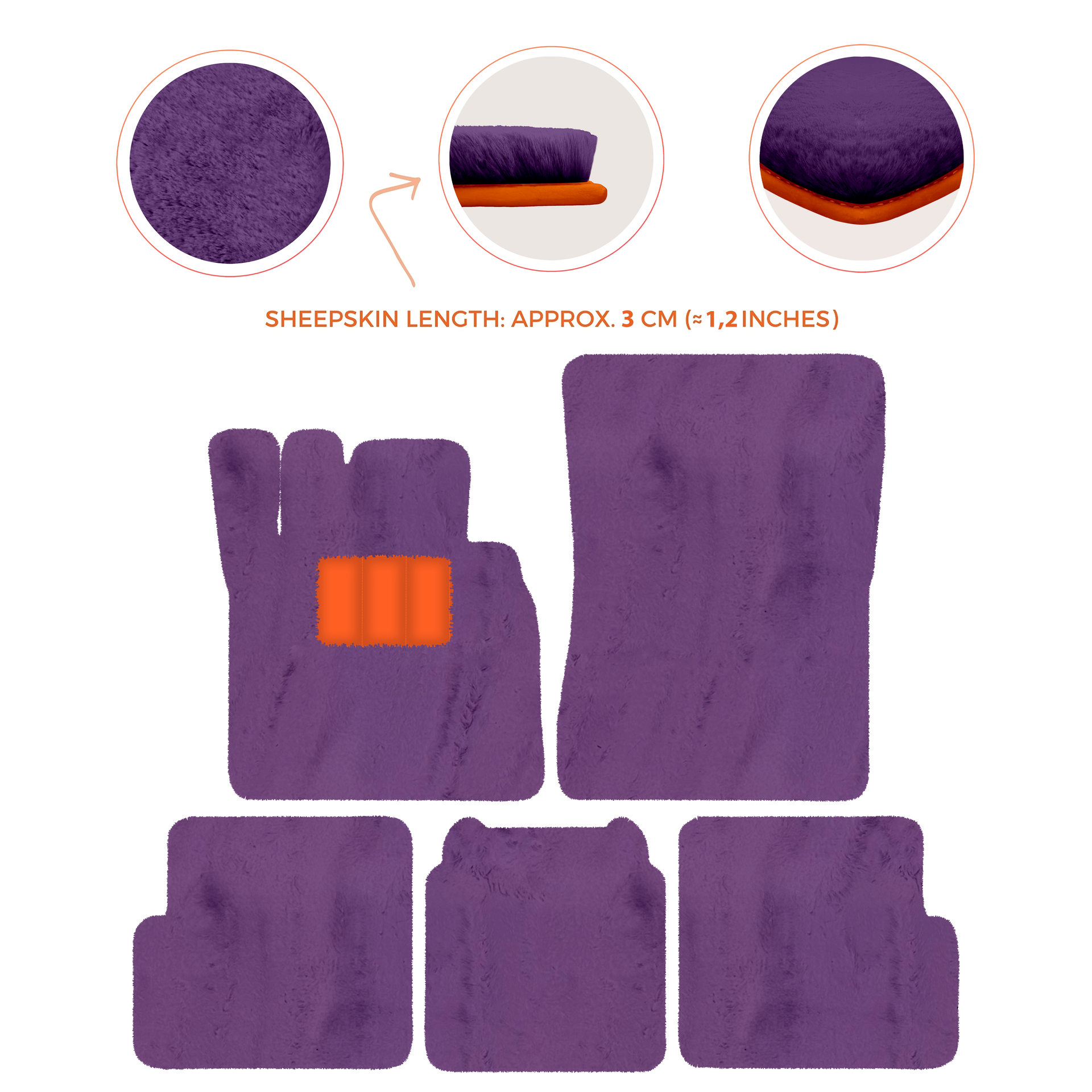 Premium Sheepskin Floor Mats for Ferrari 296 GTS (2022-2025)