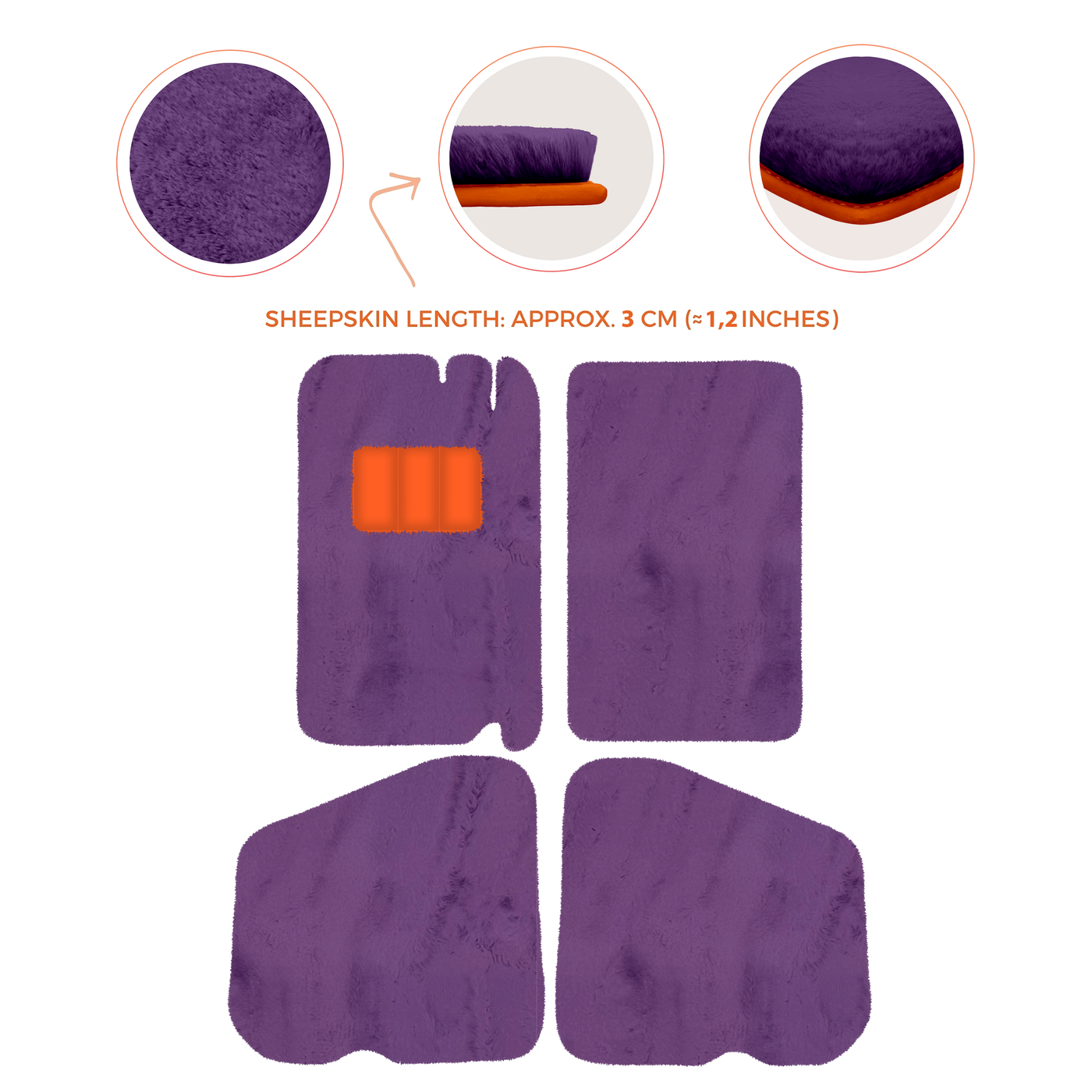 Premium Sheepskin Floor Mats for Rolls-Royce Shadow (1965-1977)