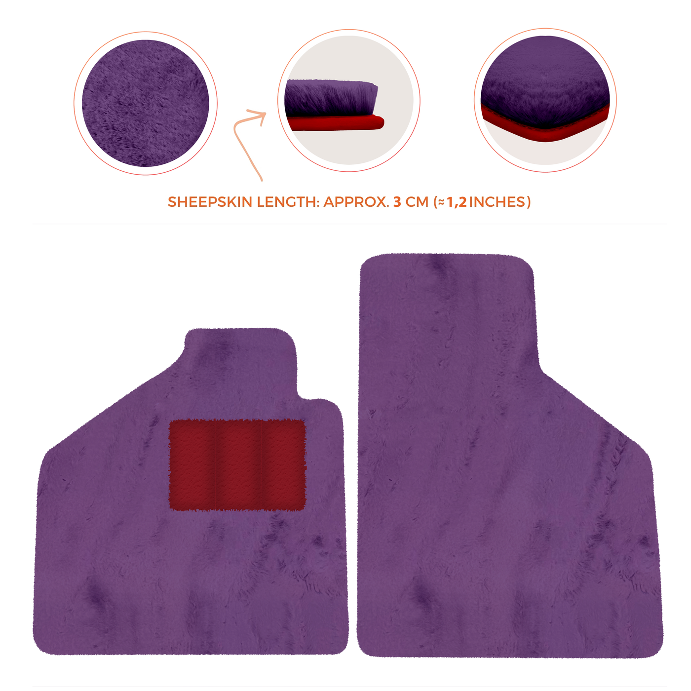 Premium Sheepskin Floor Mats for Lamborghini Aventador (2012-2022)