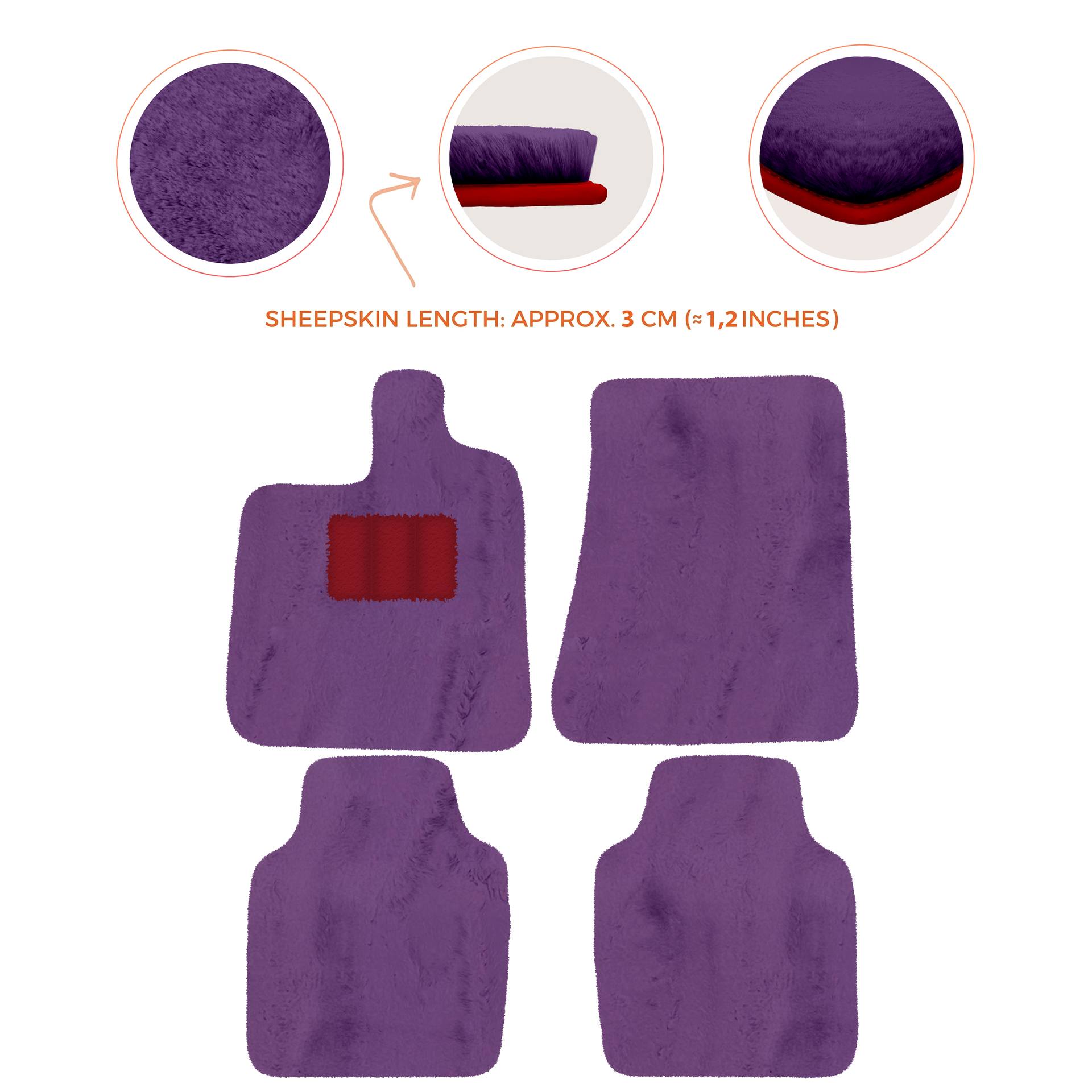 Premium Luxury Sheepskin Floor Mats for Ferrari Roma (2021-2024)