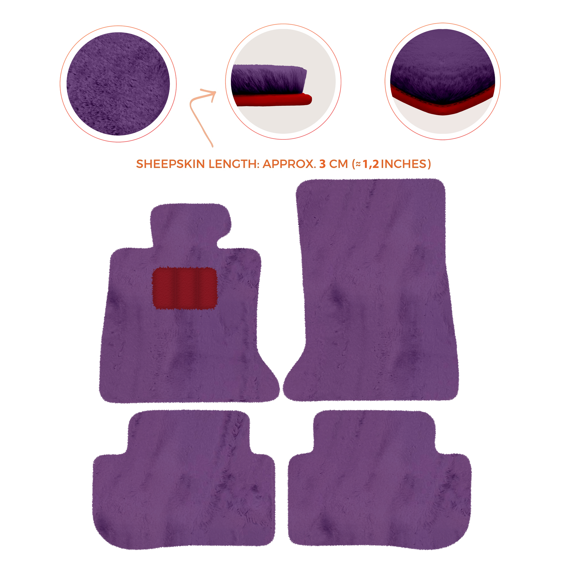 Premium Sheepskin Floor Mats for Rolls-Royce RR2 Dawn (2015-2023)