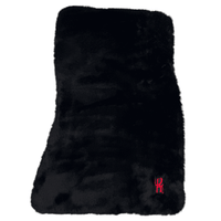 Black Sheepskin Floor Mats for Rolls Royce Ghost Series II (2021-2024) with Red Leather