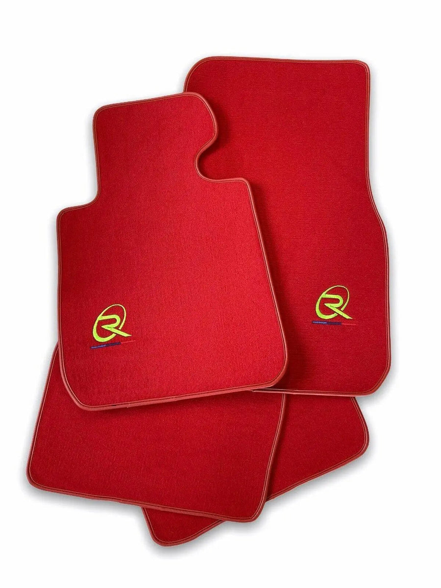 Red Floor Mats For BMW G61 (2023-2026) Touring ROVBUT Brand Tailored Set Perfect Fit Green SNIP Collection - AutoWin