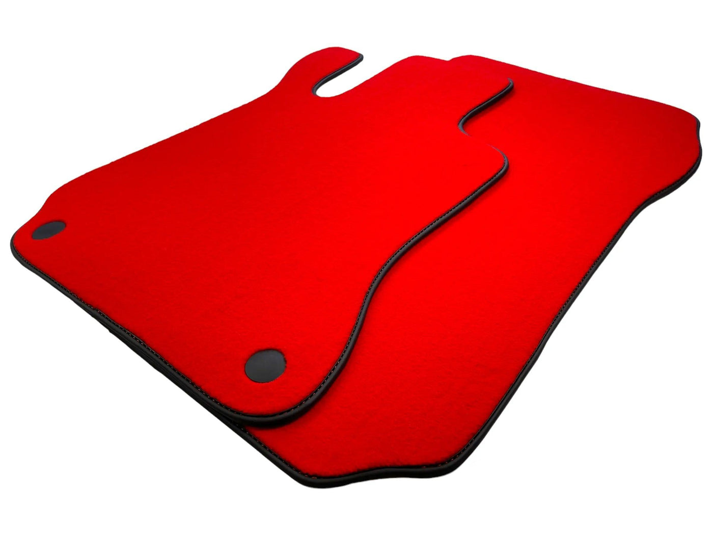 Red Floor Mats For Mercedes-Benz SL R231 2012–2020 Black Trim - AutoWin