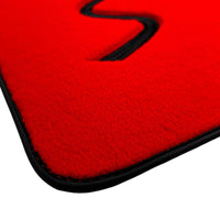 Red Floor Mats for Mini Cabrio R52 Convertible (2004-2009) - AutoWin