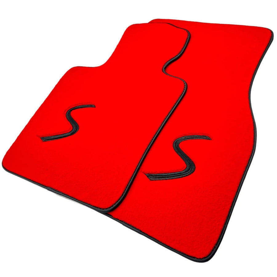 Red Floor Mats for Mini Countryman F60 (2017-2023) - AutoWin