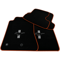 Black Floor Mats For Ford Mustang VI (2015-2023) with Pony | Various Trim Colors