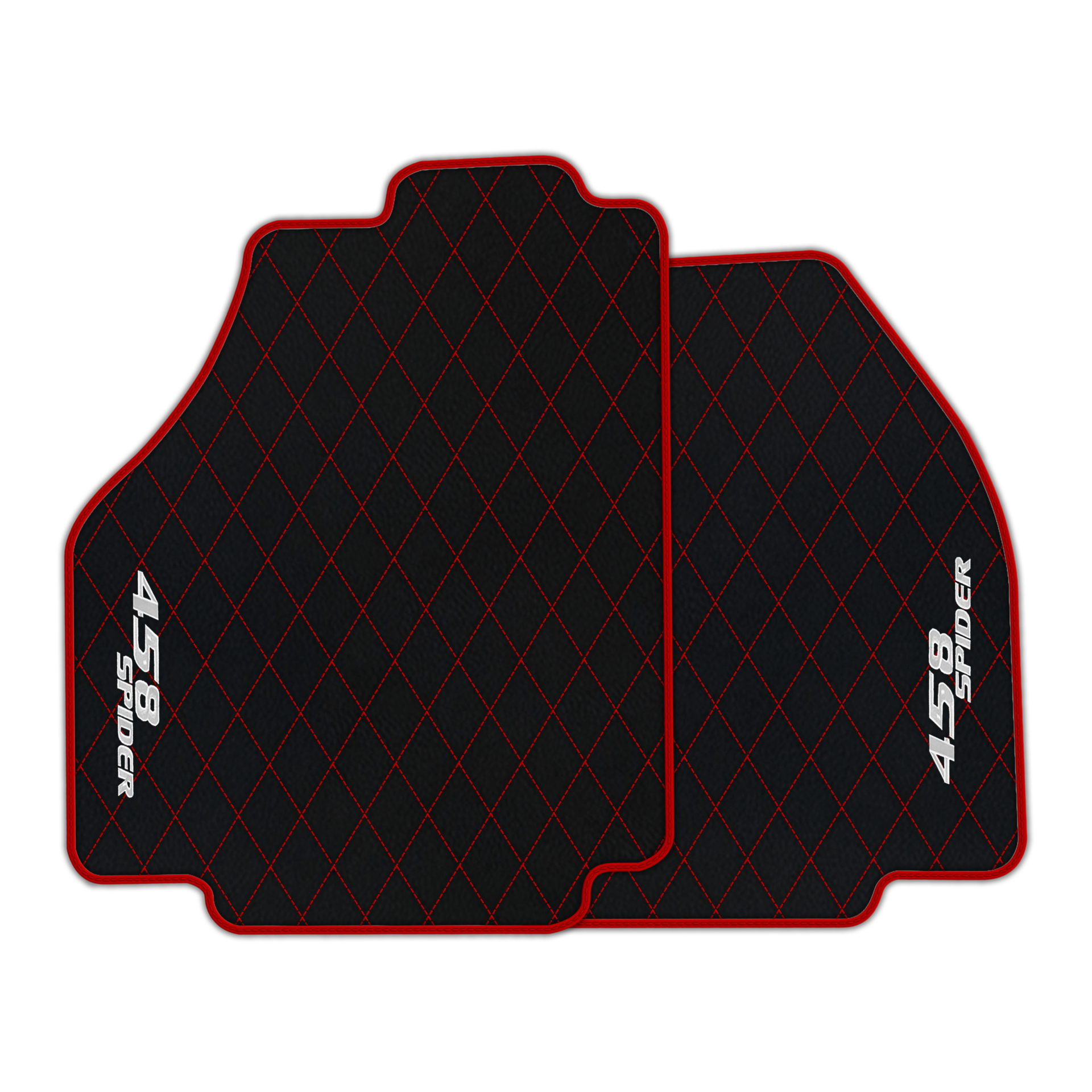 Premium Black Leather Floor Mats for Ferrari 458 Speciale (2012-2015)