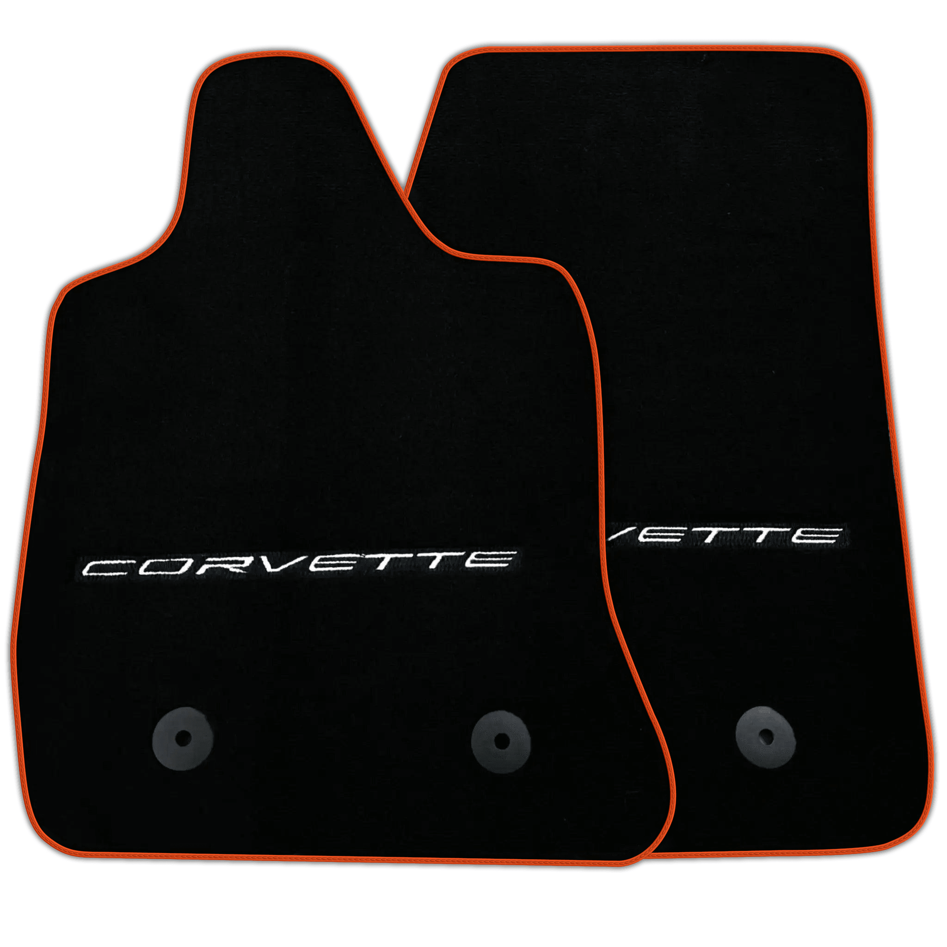 Black Floor Mats for Chevrolet Corvette C7 (2014-2019) | Various Trim Colors
