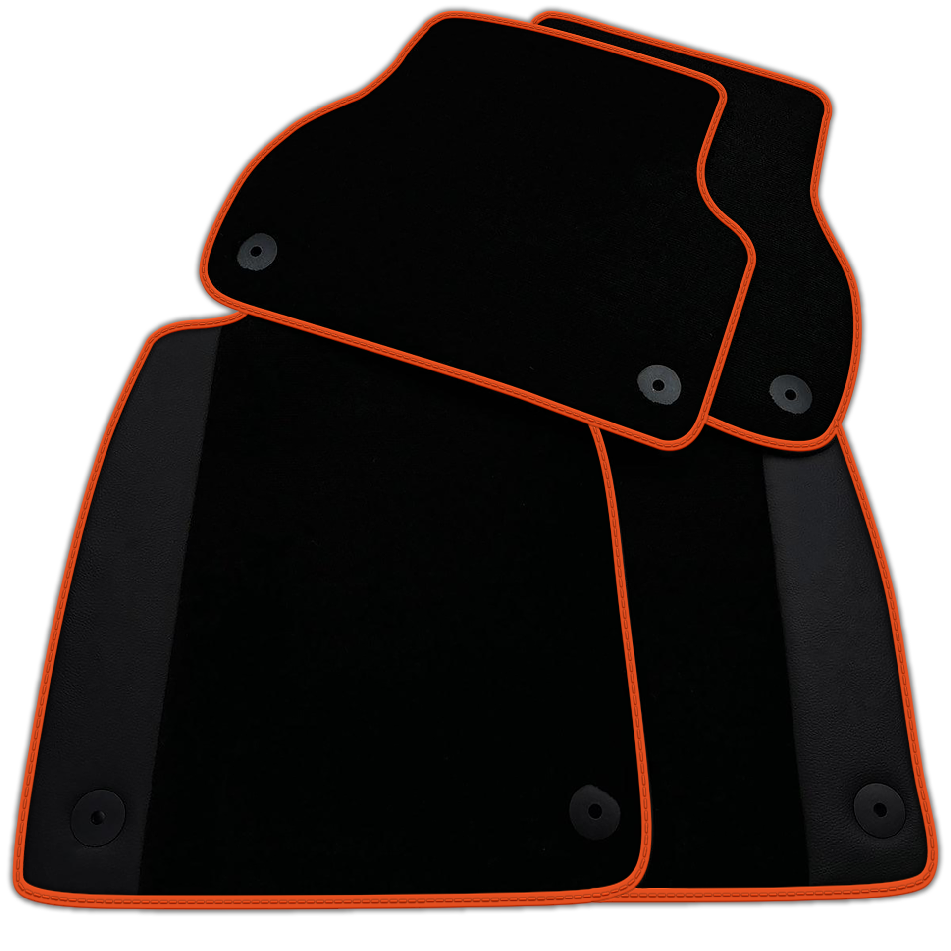 Customizable Black Floor Mats for Audi A4 - B5 Sedan (1995 - 1999)