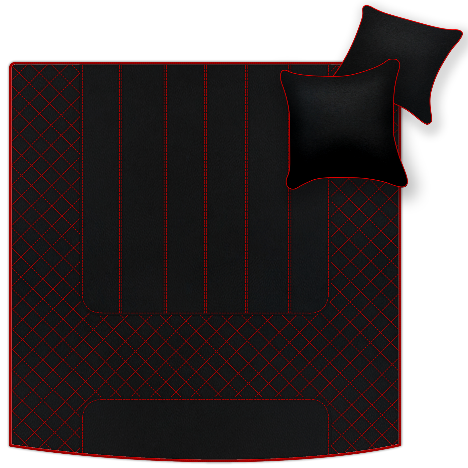 Premium Black Leather Floor Mats for Rolls Royce Shadow (1965-1977)