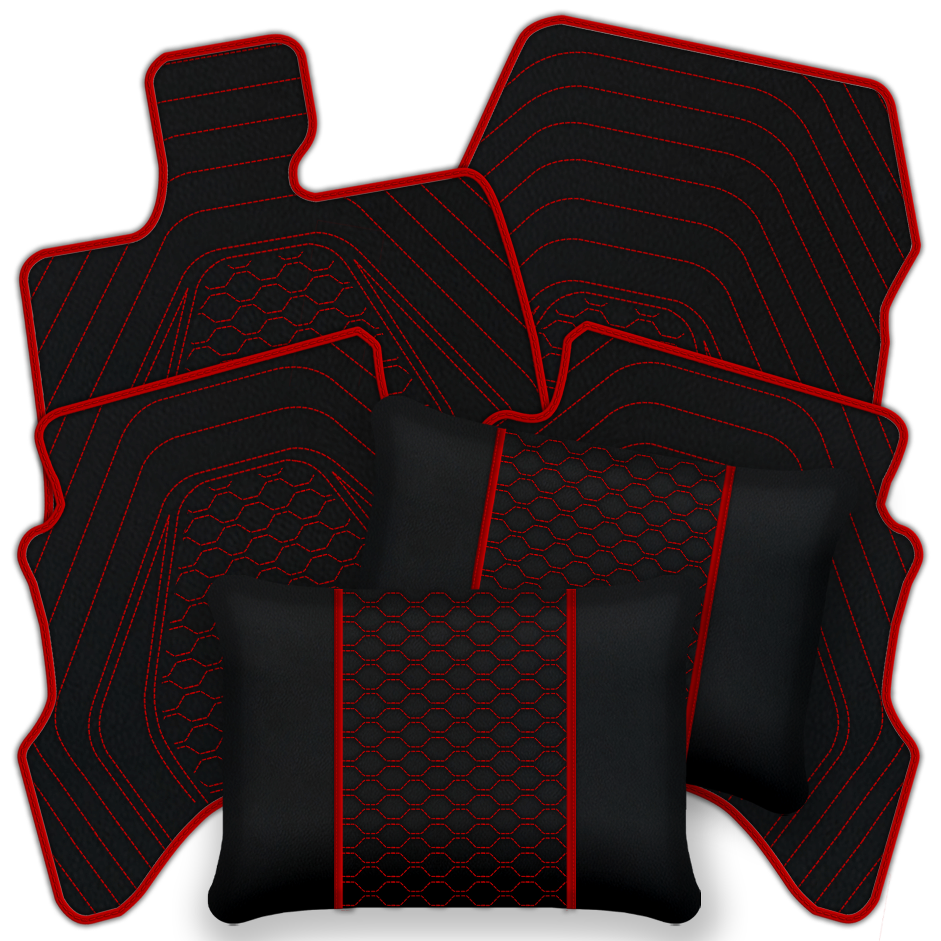 Premium Black Leather Floor Mats for Ferrari Mondial (1983-1993)