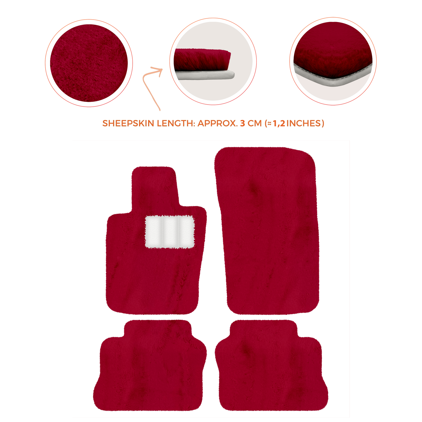 Luxurious Sheepskin Floor Mats for Porsche Panamera (2009-2016)