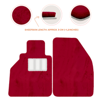 Sheepskin Floor Mats for Porsche 986 Boxster (1996-2004) - Sheepskin Length, Various Color Options