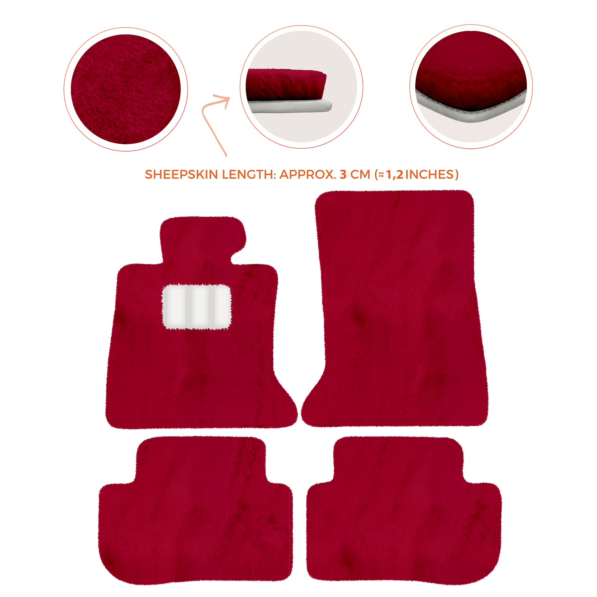 Premium Sheepskin Floor Mats for Rolls-Royce RR2 Dawn (2015-2023)