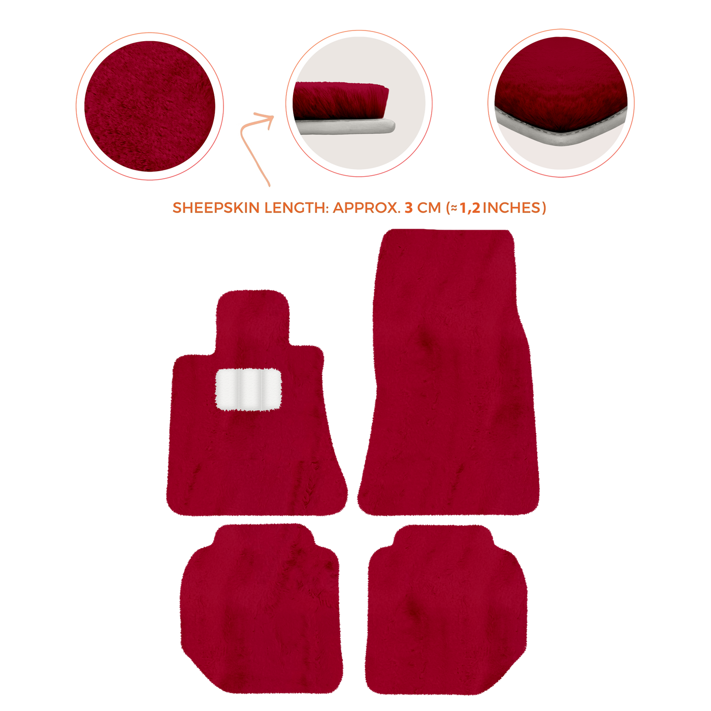 Premium Sheepskin Floor Mats for Bentley Continental GTC (2011-2018)