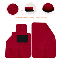 Sheepskin Floor Mats for Porsche 986 Boxster (1996-2004) - Sheepskin Length, Various Color Options