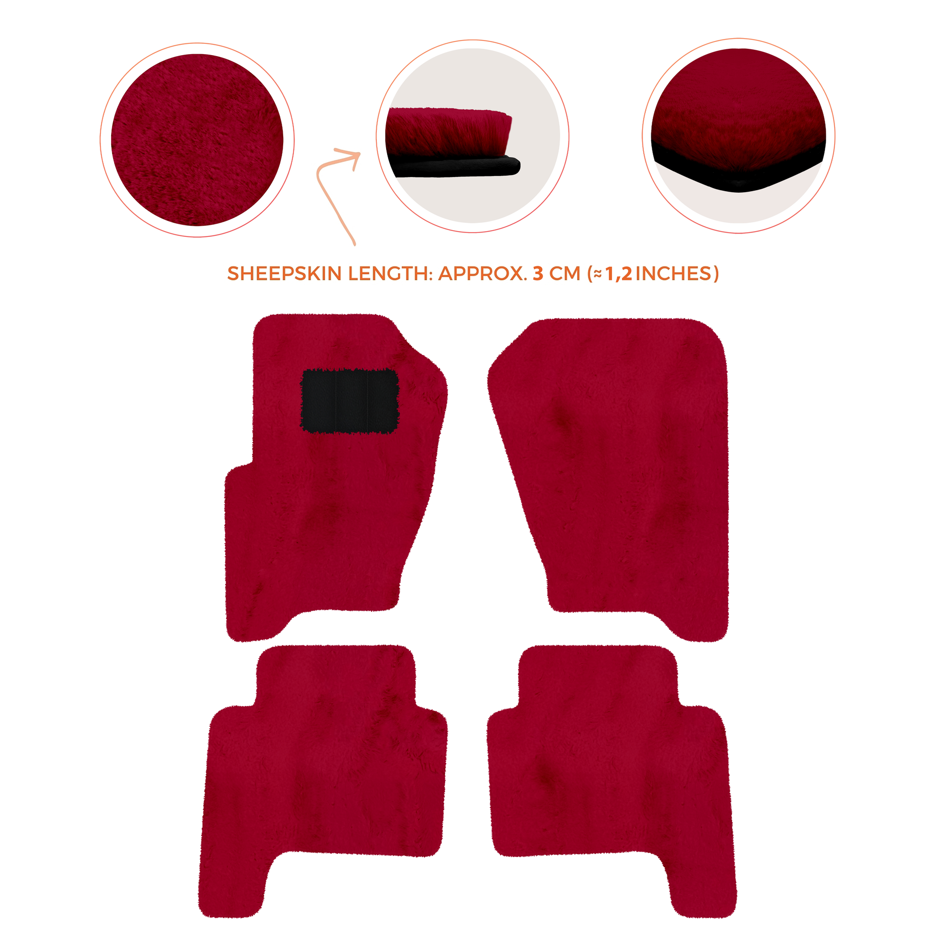 Luxury Sheepskin Floor Mats for Land Rover Discovery (2017-2026)