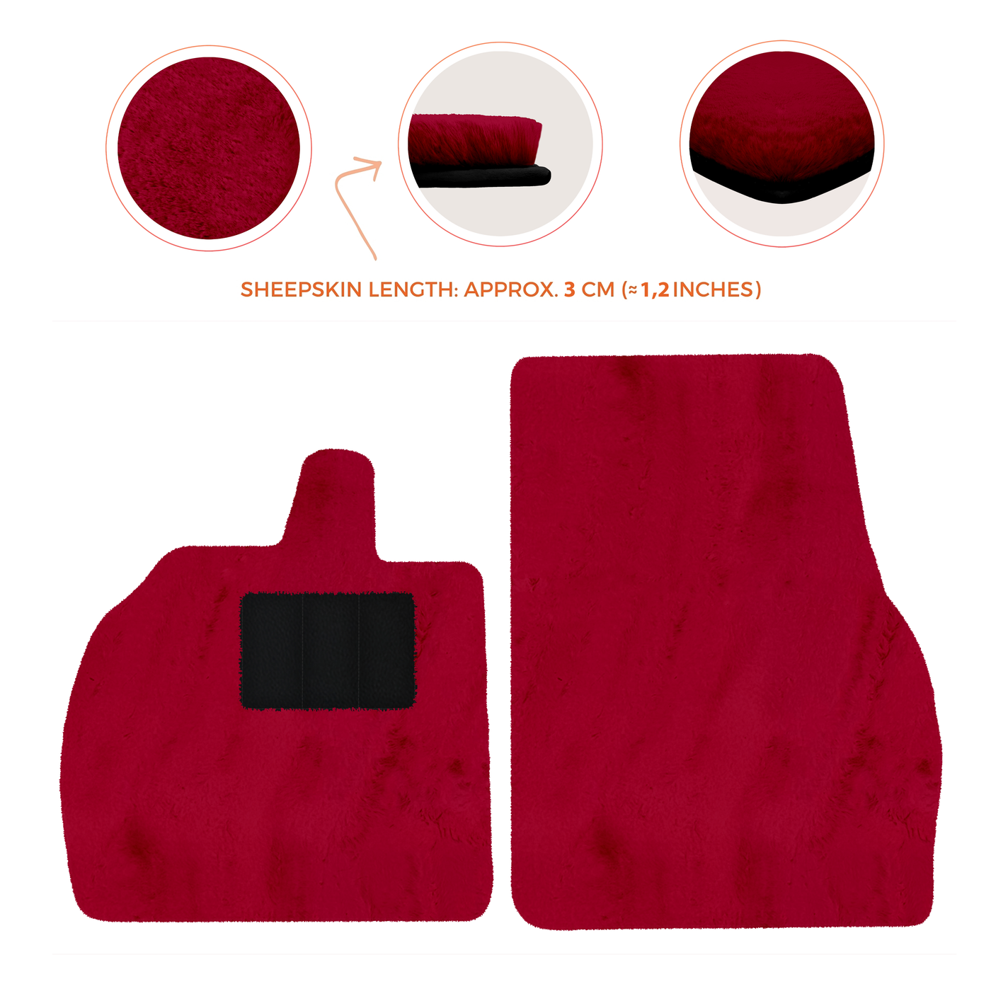 Luxury Sheepskin Floor Mats for Lamborghini Revuelto 2024-2025