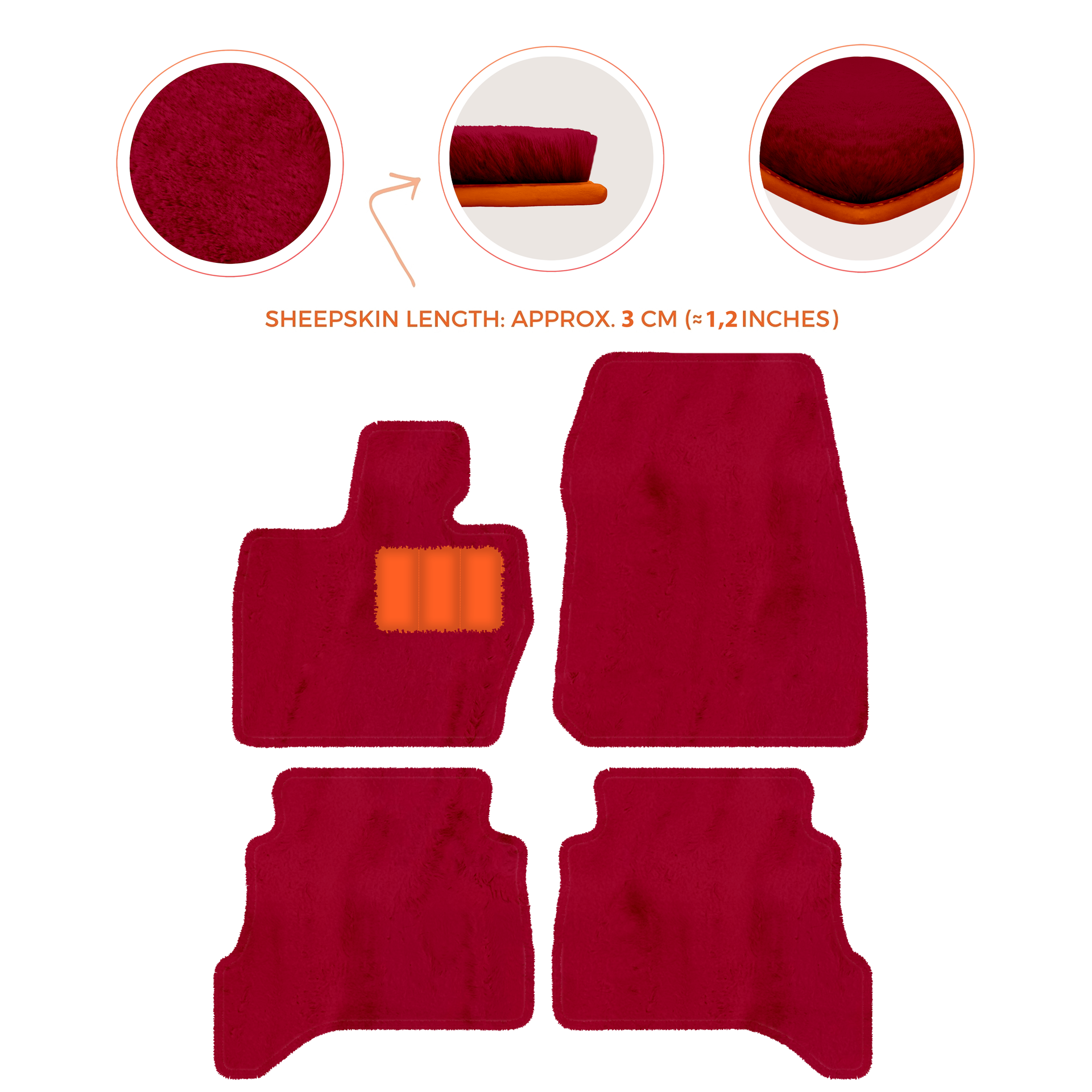 Premium Sheepskin Floor Mats for Range Rover Evoque (2015-2019)