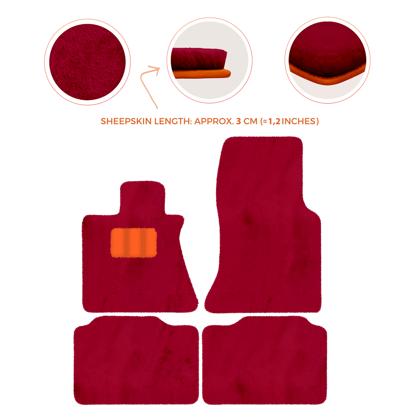 Premium Sheepskin Floor Mats for Rolls-Royce Phantom Sedan (2003-2016)