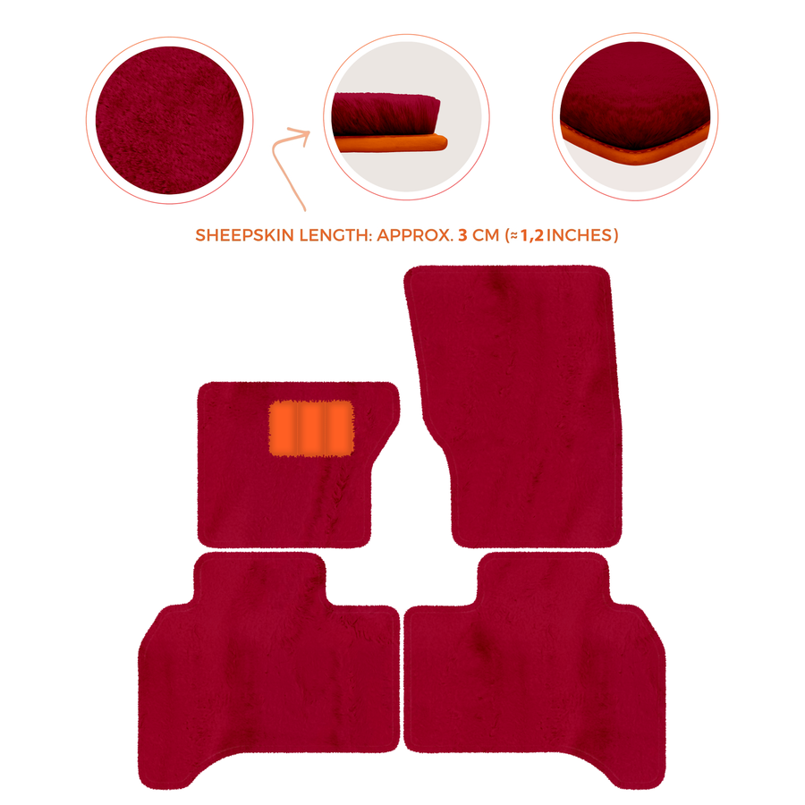 Premium Sheepskin Floor Mats for Range Rover Vehicles (2012-2022)
