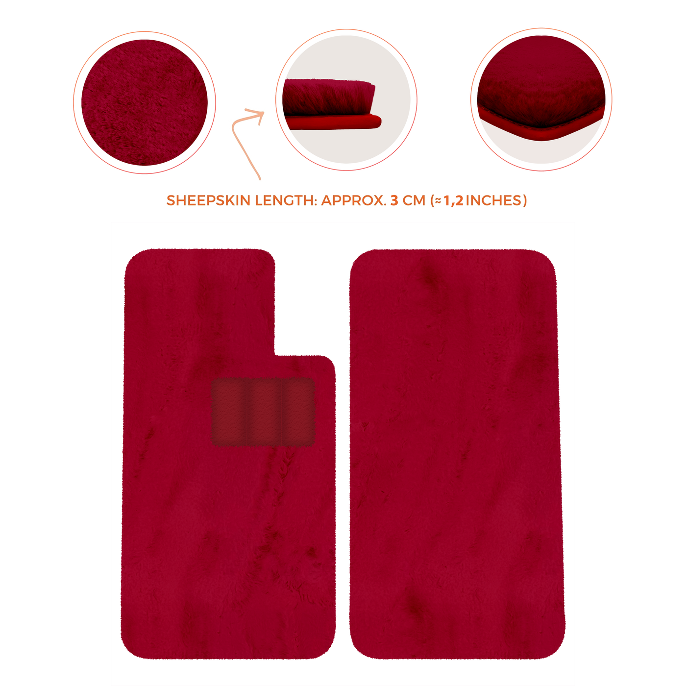 Premium Sheepskin Floor Mats for Aston Martin V8 Virage (1989-1995) Coupe