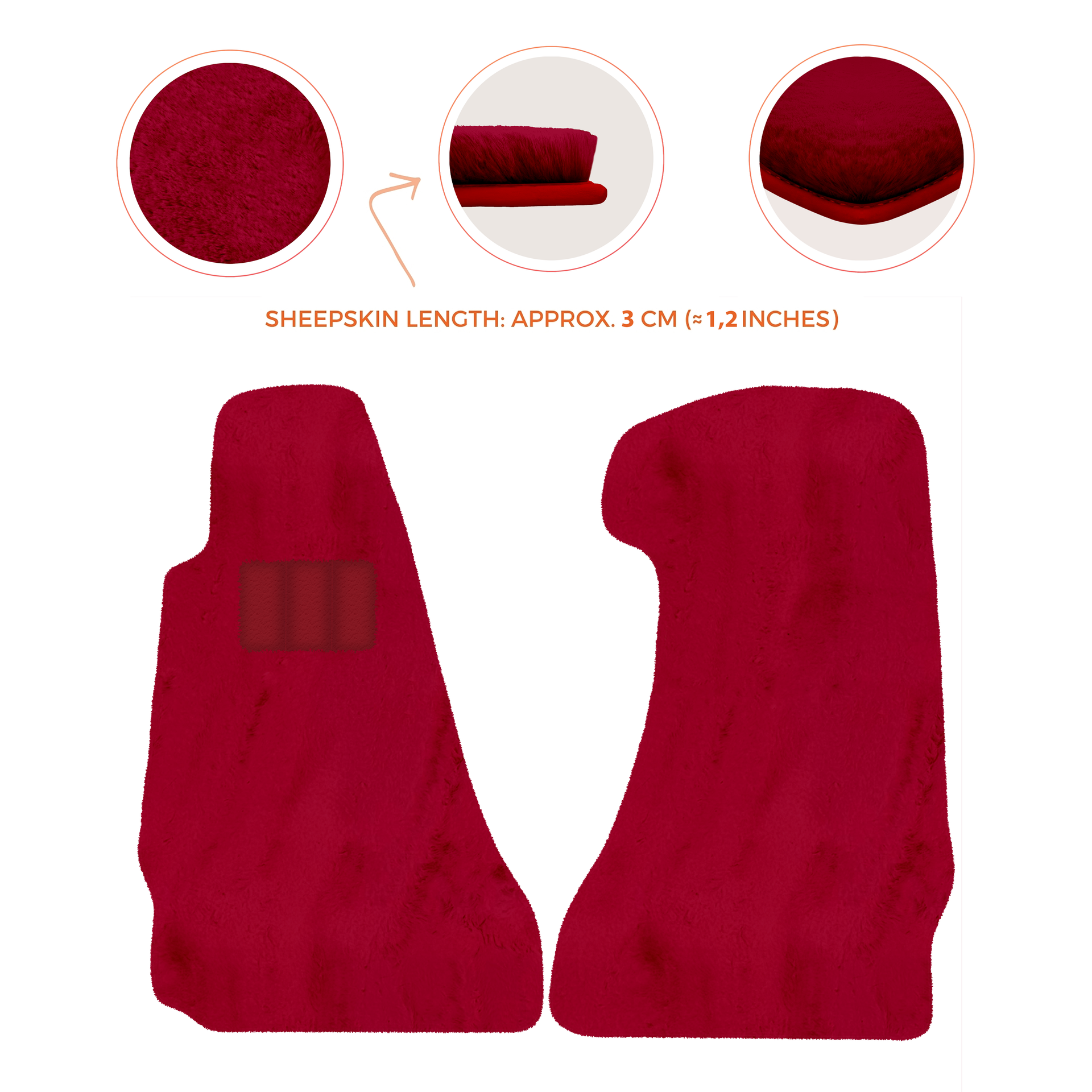 Premium Sheepskin Floor Mats for Aston Martin V8 Vantage (2006-2017)